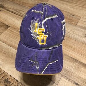 Vintage Purple camouflage LSU hat by “The Game” 
.
